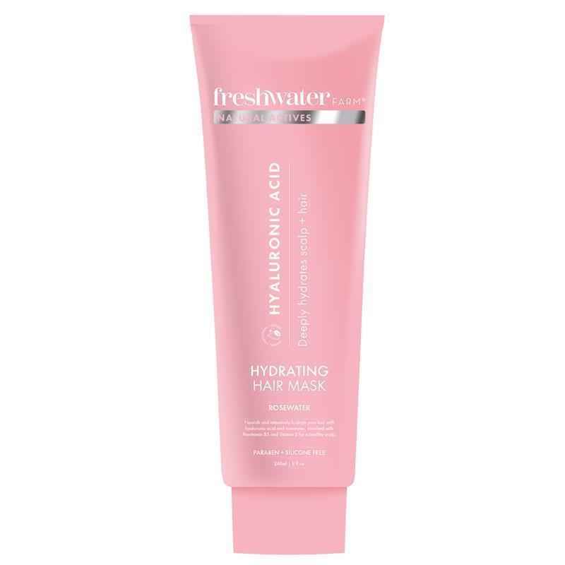 Freshwater Farm Hydrating Hyaluronic Hair Mask Rosewater 240ml
