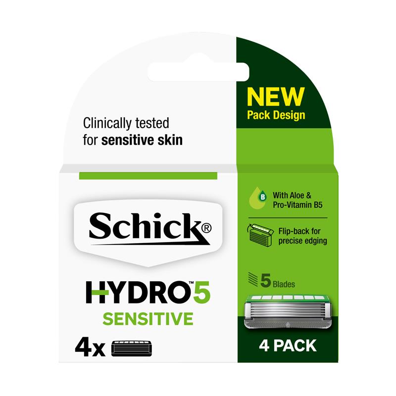 Schick Hydro 5 Sense Sensitive Mens Refill Razor Blades 4pk