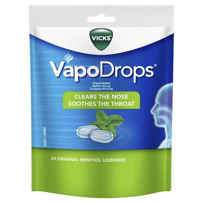 Vicks VapoDrops Original Menthol Lozenges 24 Pack