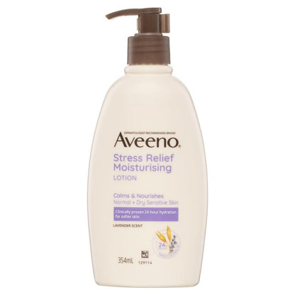 Aveeno Stress Relief Moisturising Lavender Scent Body Lotion 354ml