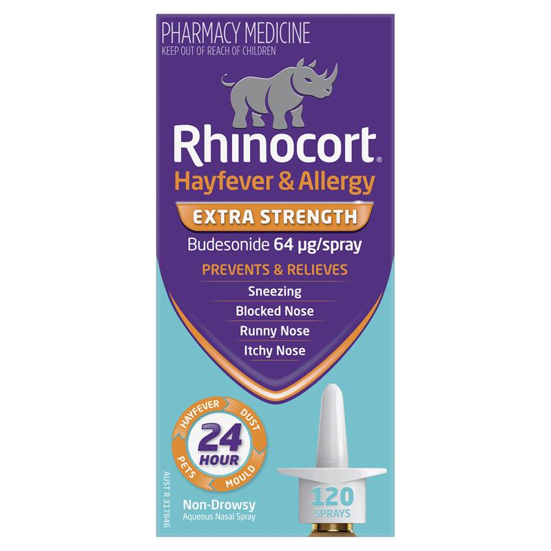 Rhinocort Extra Strength Hayfever & Allergy Nasal Spray 120 Sprays - GimmeNow