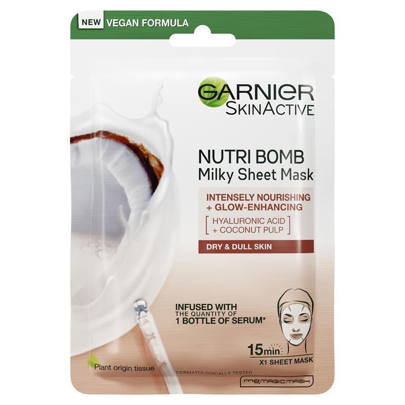Garnier Nutri Bomb Milky Sheet Mask Hyaluronic Acid +  Coconut Milk