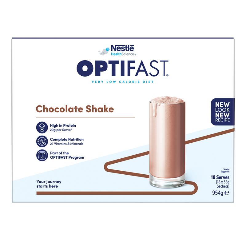 Optifast VLCD Shake Chocolate 18 x 53g - GimmeNow