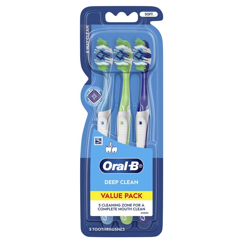 Oral B Toothbrush Complete 5 Way Clean Soft 3 Pack