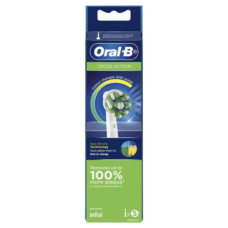 Oral B Power Toothbrush Cross Action Refills 5 Pack - GimmeNow