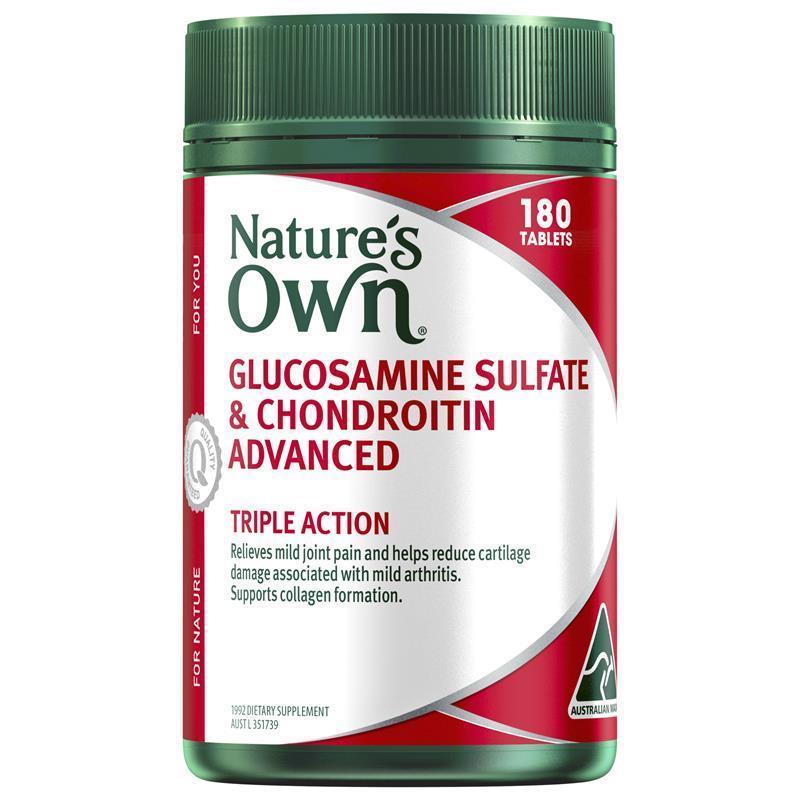 Nature's Own Glucosamine Sulfate & Chondroitin Advanced 180 Tablets - GimmeNow