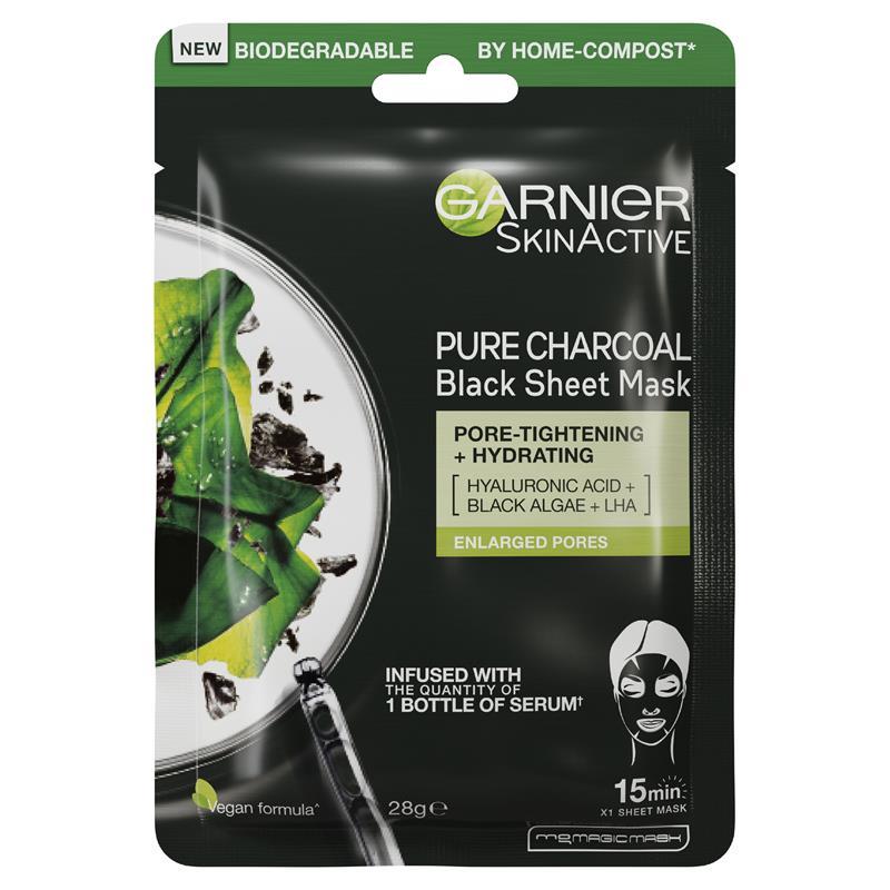 Garnier Pure Charcoal Hyaluronic Acid + Black Algae Sheet Mask - GimmeNow