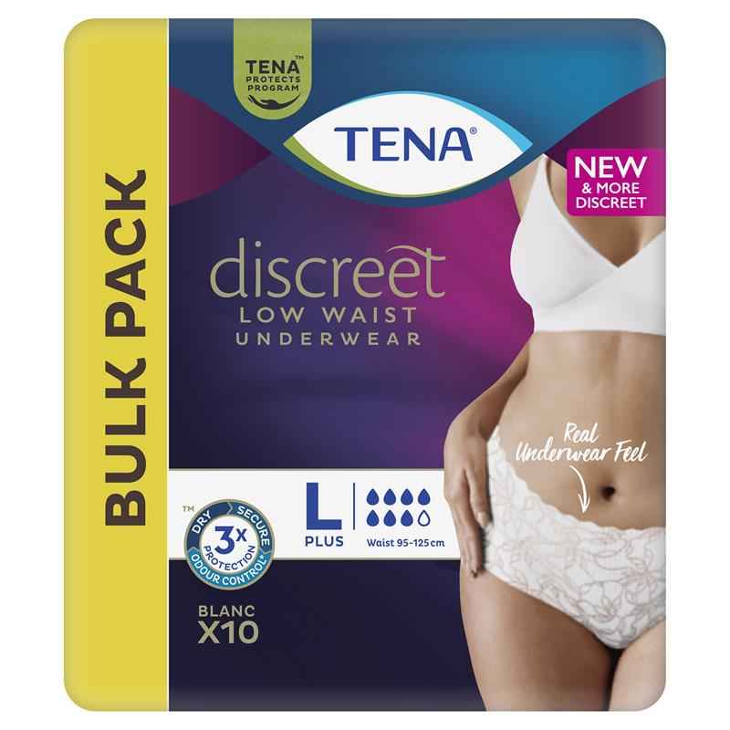 TENA Pants Discreet White Size L 10 Pack