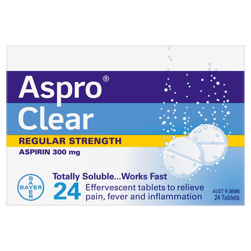 Aspro Clear Pain Relief 24 Soluble Tablets