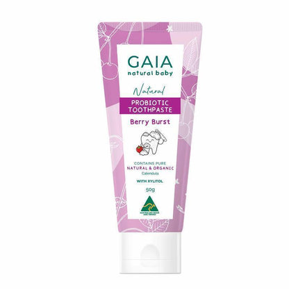 Gaia Natural Baby Probiotic Toothpaste Berry Burst 50g - GimmeNow