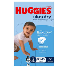 Huggies Ultra Dry Nappies Boy Size 4 Jumbo 72 Pack