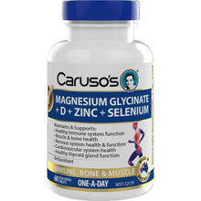 Carusos Magnesium Gly + D + Zinc + Selenium 60 Tablets