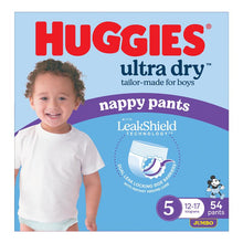 Huggies Ultra Dry Nappy Pants Boys Size 5 (12-17kg) 54 Pack