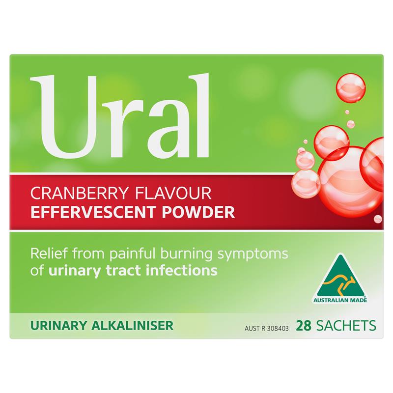 Ural Effervescent Powder Cranberry 28 Sachets