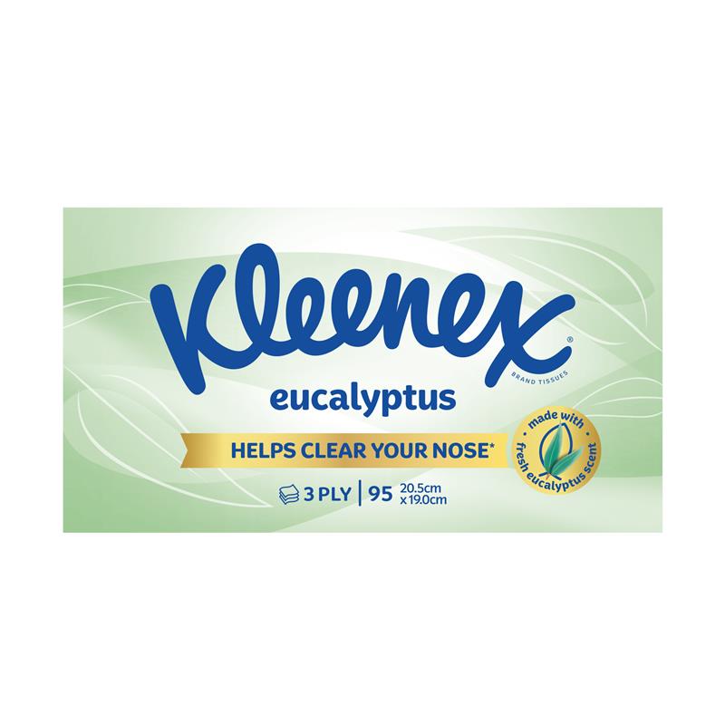 Kleenex Facial Tissues Eucalyptus 3 ply 95