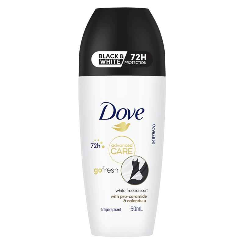 Dove Women Advanced Care Antiperspirant Deodorant 72h Roll On Black & White 50ml