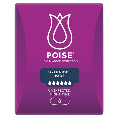 Poise Incontinence Pads Overnight 8 Pack