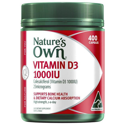 Nature's Own Vitamin D 1000iu 400 Capsules