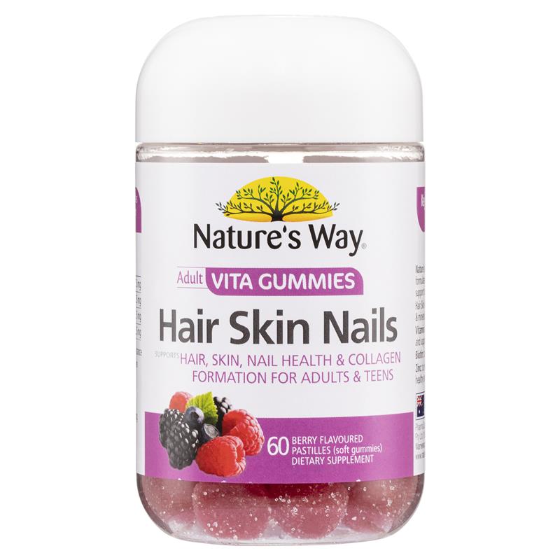 Nature's Way Adult Vita Gummies Hair Skin Nail 60 Gummies