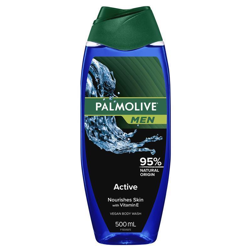 Palmolive Men Body Wash Active with Sea Minerals Shower Gel 500ml