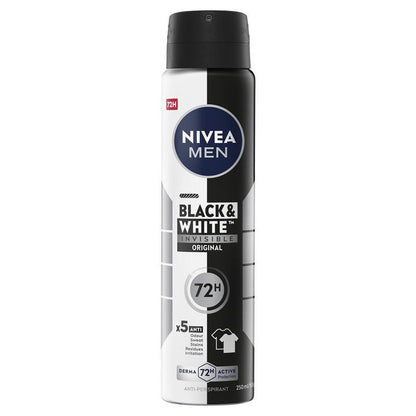 NIVEA MEN Black & White Power Aerosol Deodorant 72H Protection 250ml
