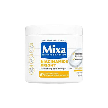 Mixa Niacinamide Bright Moisturising Anti-Dark Spot Cream 400ml (Sale)