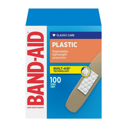 Band-Aid Plastic Strips 100 Pack