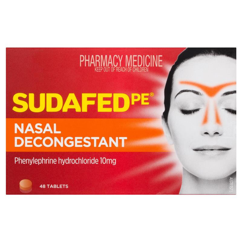 Sudafed PE Nasal Decongestant Tablets 48 Pack