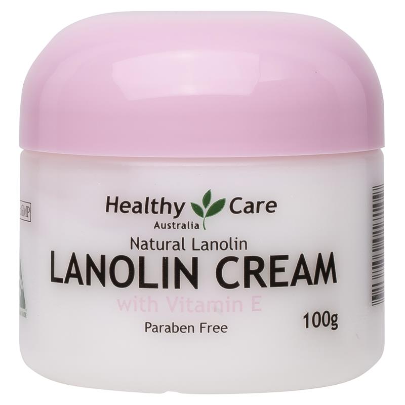 Healthy Care Natural Lanolin & Vitamin E Cream 100g