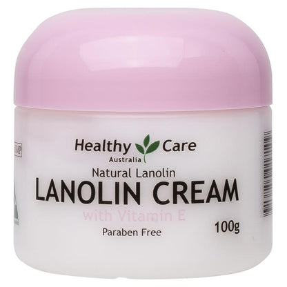 Healthy Care Natural Lanolin & Vitamin E Cream 100g