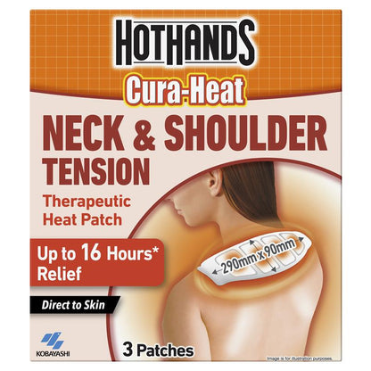 Hot Hands Cura Heat Neck And Shoulder Pain Patch 3 Pack