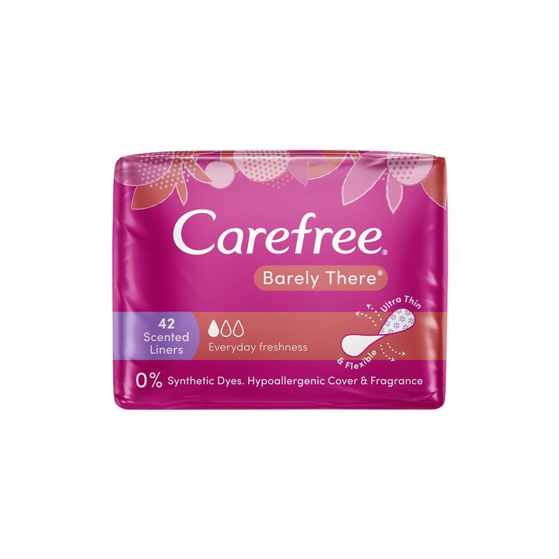 Carefree Barely There Shower Fresh Scented Panty Liners 42 Pack