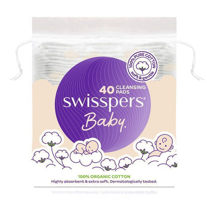 Swisspers Baby Organic Cotton Large Pads 40