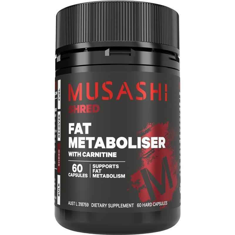 Musashi Fat Metaboliser + Carnitine 60 Capsules