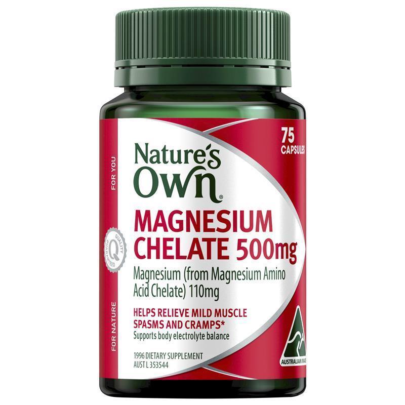 Nature's Own Magnesium Chelate 500Mg 75 Capsules