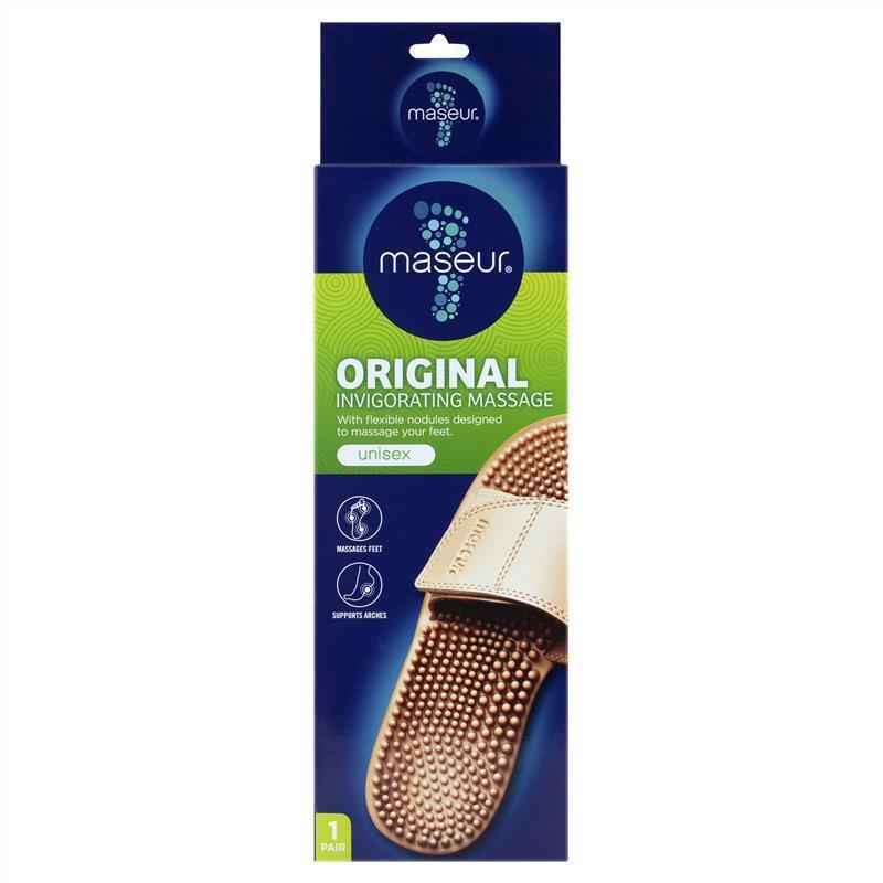 Maseur Invigorating Massage Sandal Beige Size 10