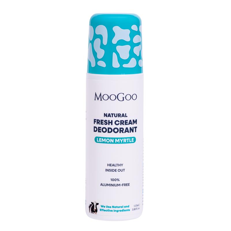 Moogoo Natural Fresh Cream Roll On Deodorant Lemon Myrtle 115ml