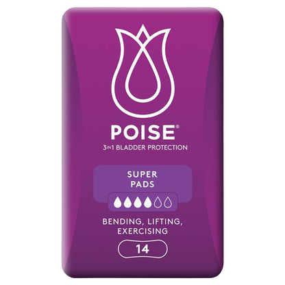 Poise Incontinence Pads Super 14 Pack
