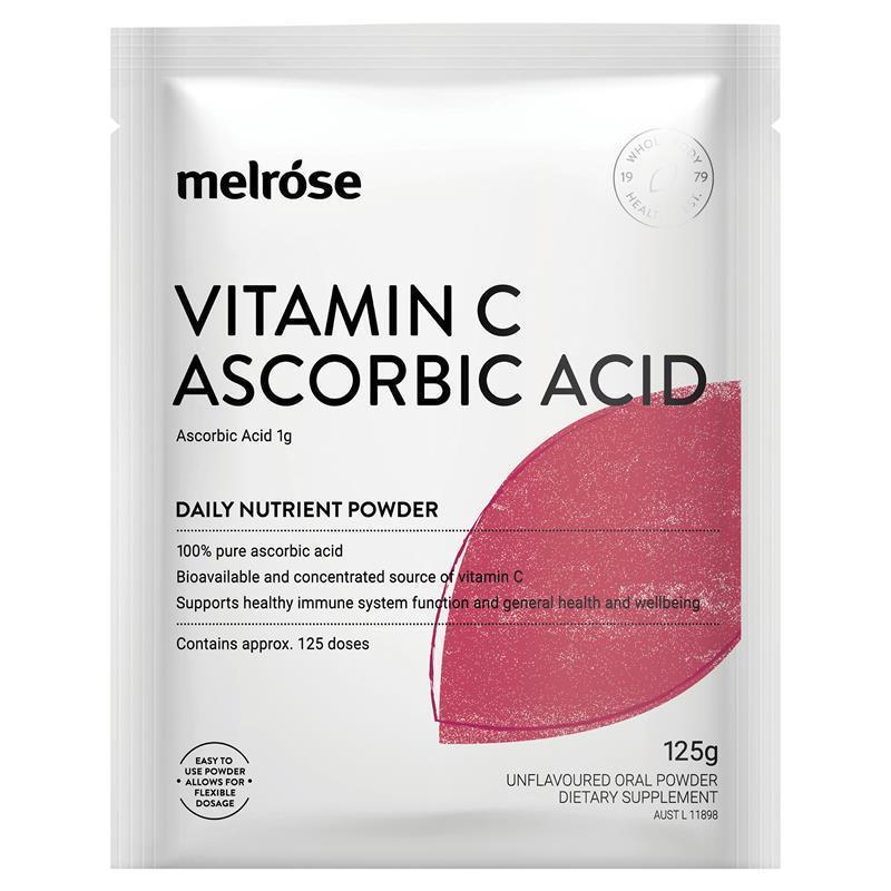 Melrose Vitamin C + Ascorbic Acid 125g Powder