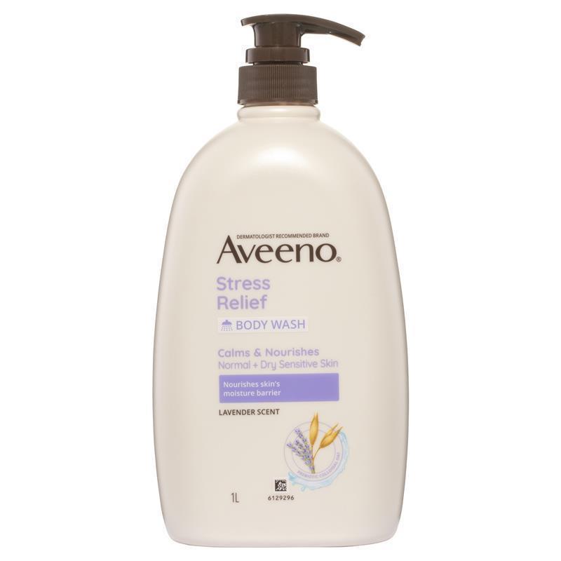 Aveeno Stress Relief Hydrating Lavender Scent Body Wash 1L - GimmeNow