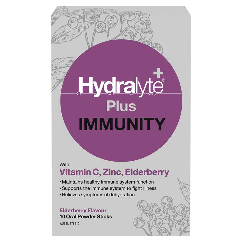 Hydralyte Plus Immunity Powder 10 Sticks - GimmeNow