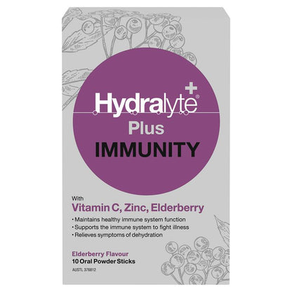 Hydralyte Plus Immunity Powder 10 Sticks - GimmeNow