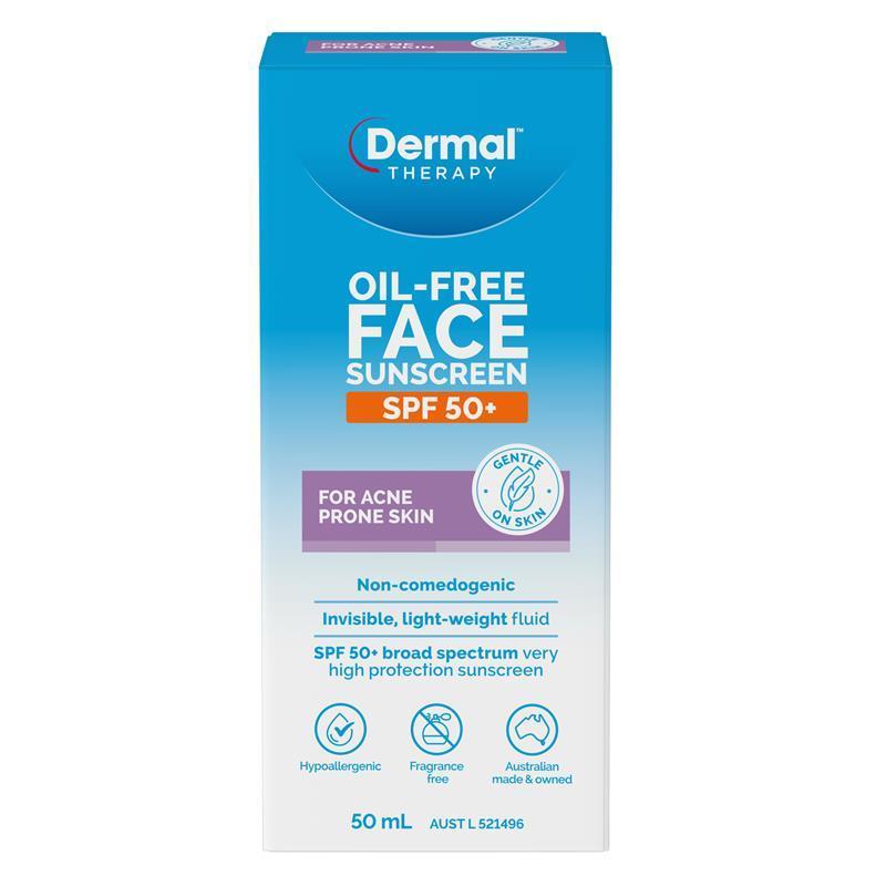 Dermal Therapy Oil Free Face Sunscreen SPF50+ 50ml