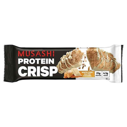 Musashi Protein Crisp Bar White Choc Salted Caramel 60g