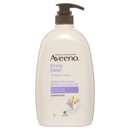 Aveeno Stress Relief Hydrating Lavender Scent Body Wash 1L