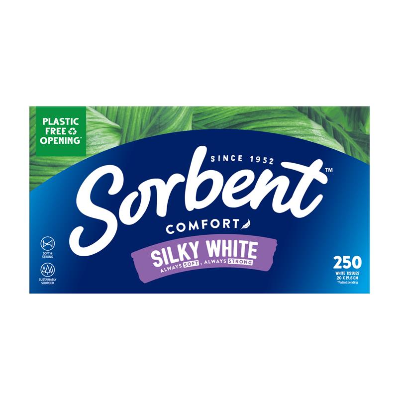 Sorbent Facial Tissues Soft White 250 Pack