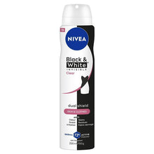 NIVEA Black & White Clear Aerosol Deodorant 72H Protection 250ml