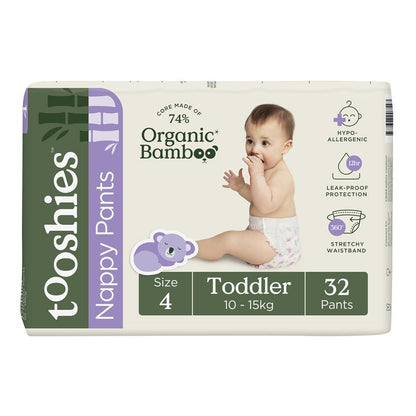 Tooshies Eco Nappy Pants Size 4 Toddler 10-15kg 32 Pack
