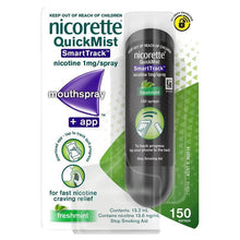 Nicorette Quit Smoking QuickMist SmartTrack Nicotine Mouth Spray Freshmint 150 Pack