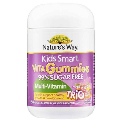 Nature's Way Kids Smart Vita Gummies Sugar Free Multivitamin Trios 150 Pastilles